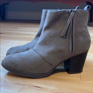 Gray booties